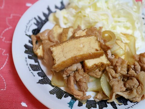 豚肉と厚揚げの生姜焼き